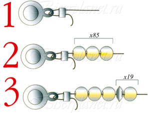 Схема к бусам Серебряный родник