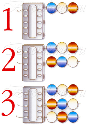 Схема к эластичному браслету Соннет